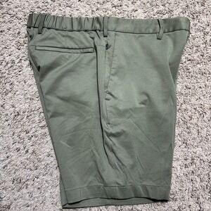 Banana‎ Republic Luxe City Shorts 33 Olive Green Stretch Tech Drawstring Pockets